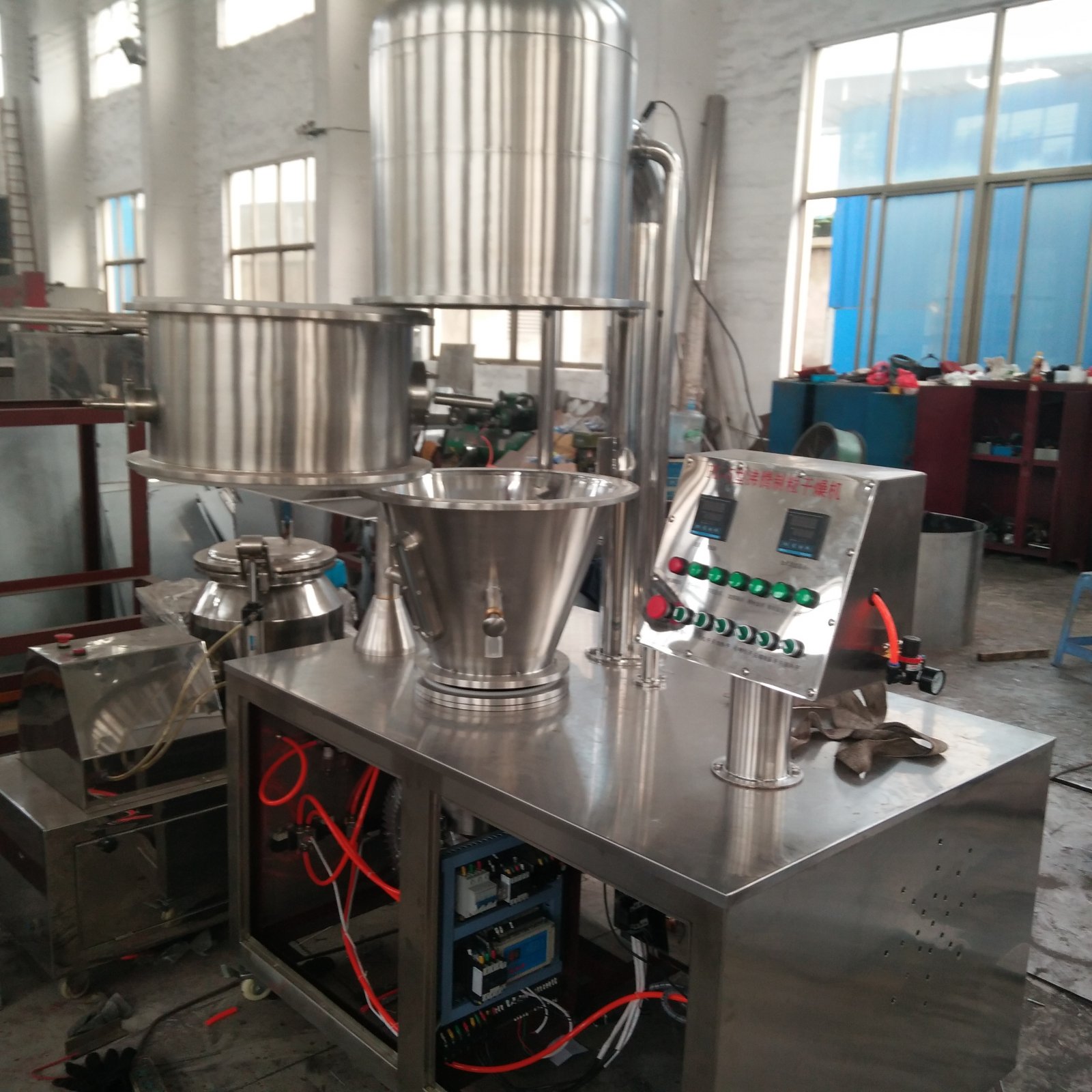 小型沸腾制粒包衣机 实验用FL-5型造粒设备 医药冲剂颗粒机