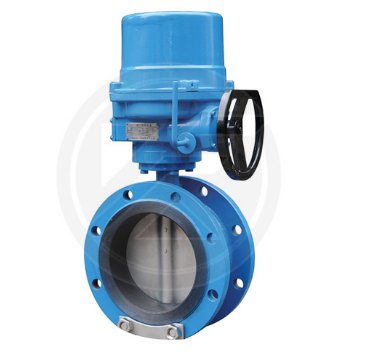 中线脱硫衬胶电动蝶阀