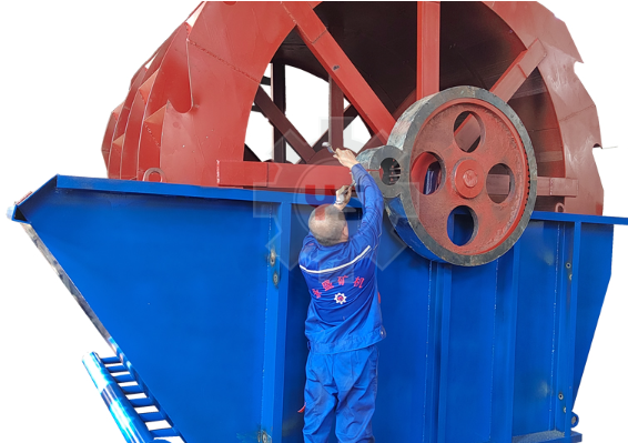 齿轮驱动轮斗式洗沙机