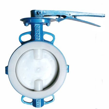 手动对夹式衬氟蝶阀