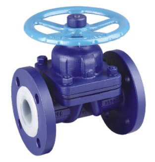 衬氟法兰手动隔膜阀