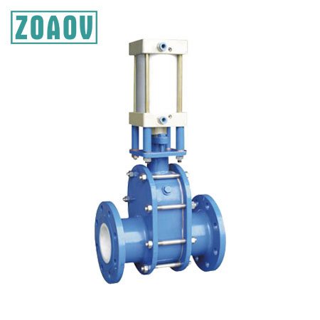 气动陶瓷双闸板阀