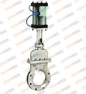 气动圆形带盖刀闸阀