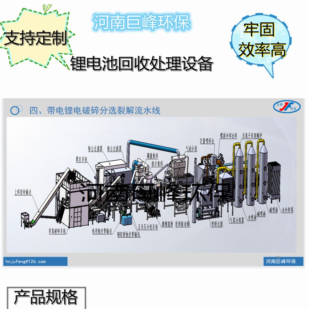 JF废旧锂电池正负极再利用设备​