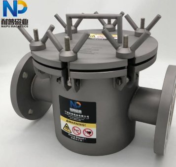 钛合金材质法兰盘式流体液体除铁吸铁过滤磁棒管道除铁器