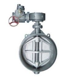 美标三偏心蜗轮蜗杆传动对焊连接蝶阀