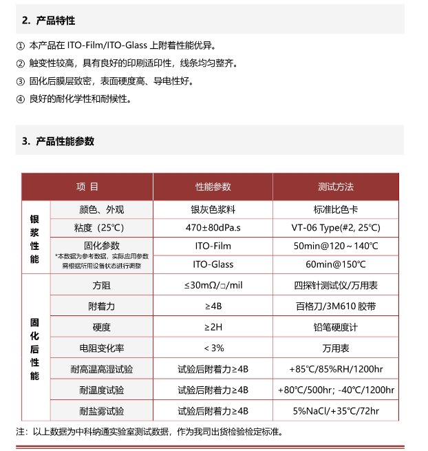 电阻屏丝网印刷银浆NT-ST70A
