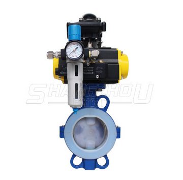 D671F衬氟气动蝶阀