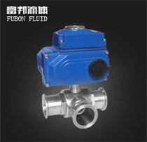 卫生级电动三通快装球阀Q984F-16P