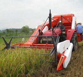 悬挂式全喂入稻麦联合收割机