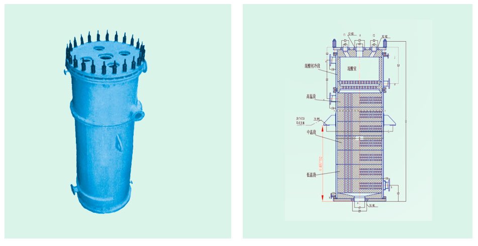 圆块孔式石墨硫酸稀释冷却器-YKCH系列