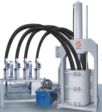 手动硬管四色玻璃胶分装机