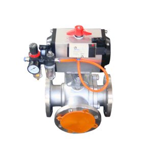 气动三通球阀T型