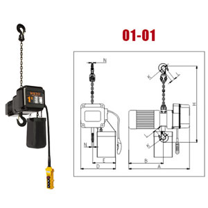 倒吊型环链电动葫芦