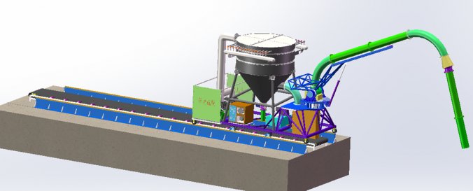 水泥厂专用200吨码头真空卸船机