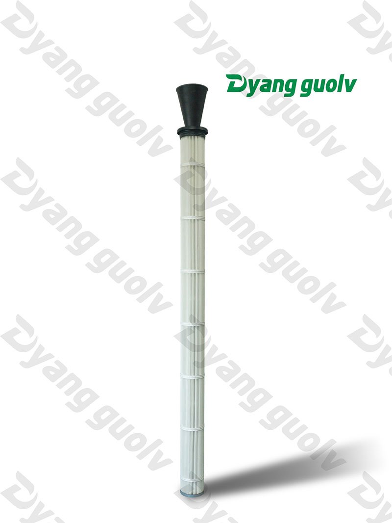 喇叭口2.4米法兰聚酯覆膜-食品制药新能源电池钢铁滤筒