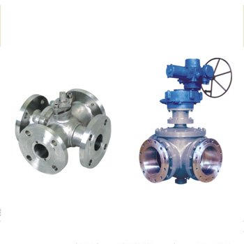 法兰连接四通球阀