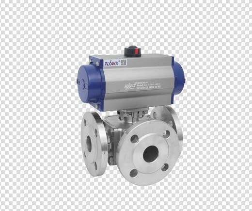 气动不锈钢三通球阀，Q645F-16P气动三通球阀