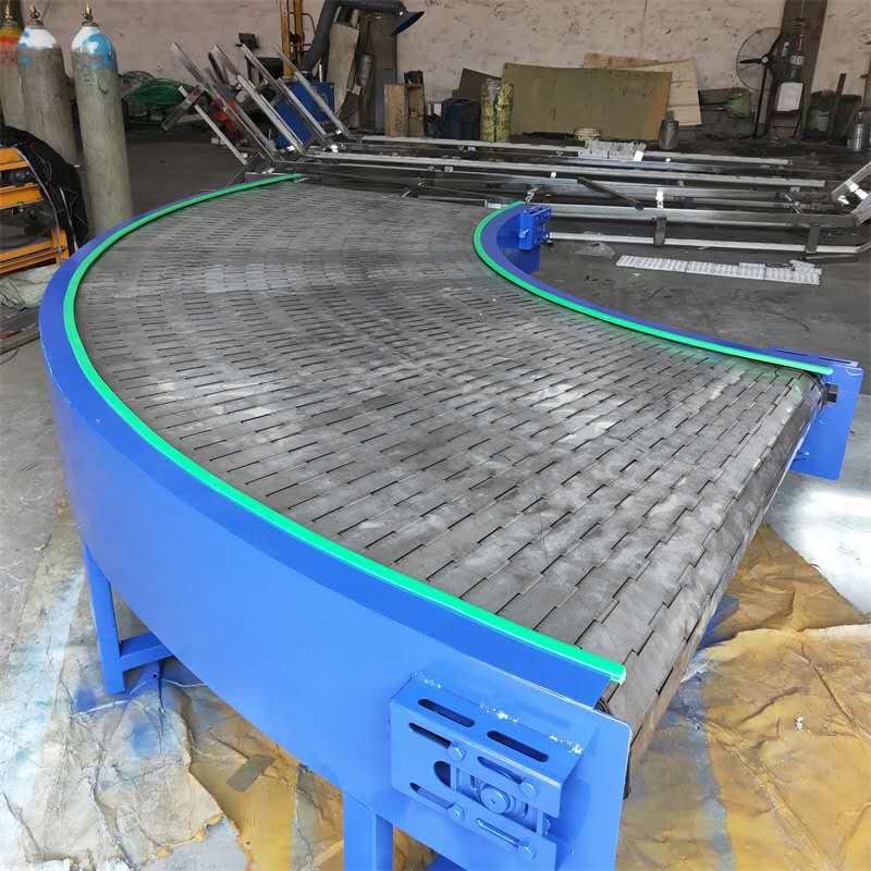 不锈钢链板转弯输送机