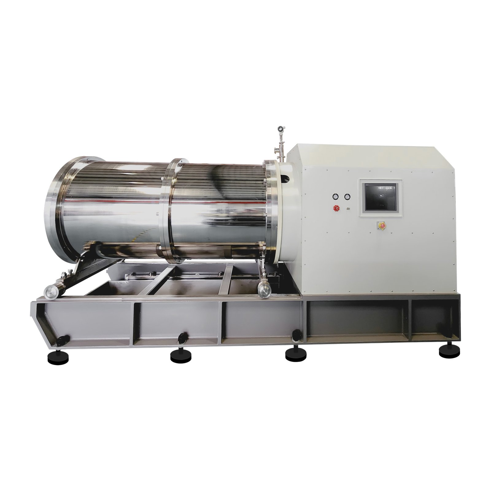 叁星飞荣大型卧式砂磨机，可用0.2mm锆珠研磨至100nm以下