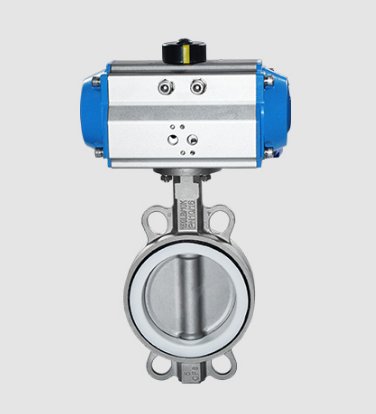 气动衬氟对夹蝶阀