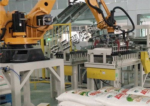 鸡饲料自动堆垛机 成套包装码垛线 自动化