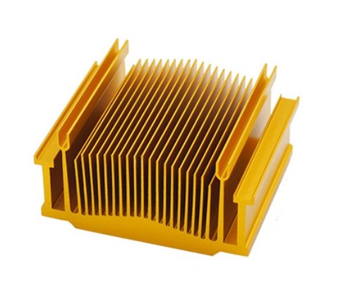 金色阳极铝挤型散热片