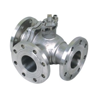 Q44二密封三通球阀(L型)