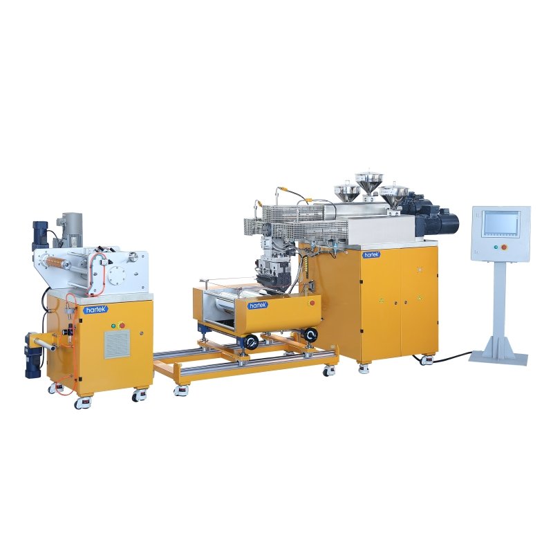 HTCS-20C小型三层共挤流延膜实验线 塑料挤出流延机