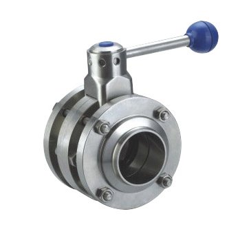 卫生级三片式蝶阀