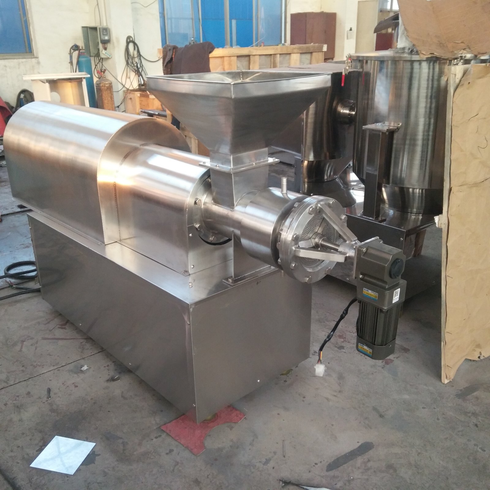 小型不锈钢颗粒挤压设备化工原料饲料单螺杆挤压造粒机湿法整粒