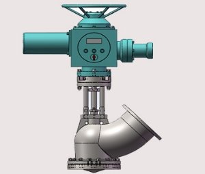 气动Y型平底放料阀