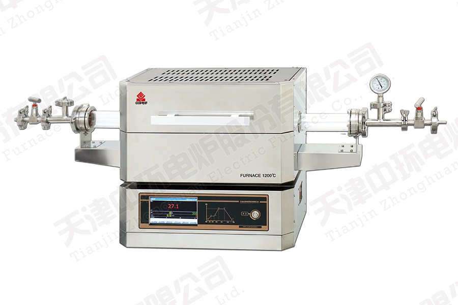 1200℃不锈钢真空气氛管式电炉 彩色触摸屏