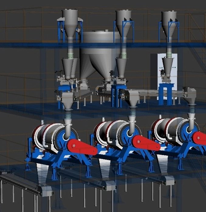 连续干法混色系统