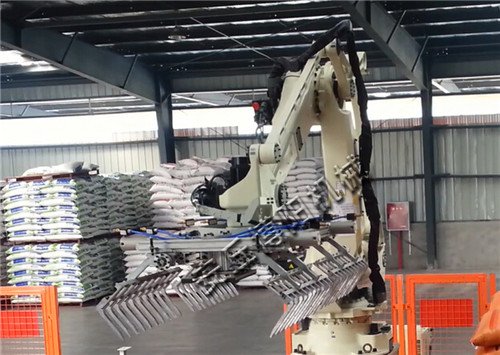 玻璃粉袋装自动堆垛机 铁精矿粉自动码垛机