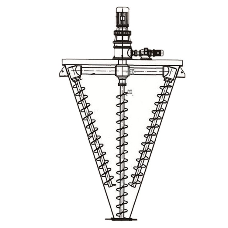 悬臂三螺旋锥形混合机