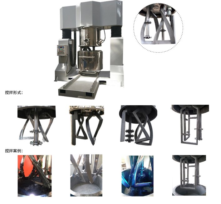 500L龙门升降式高粘度双行星搅拌机