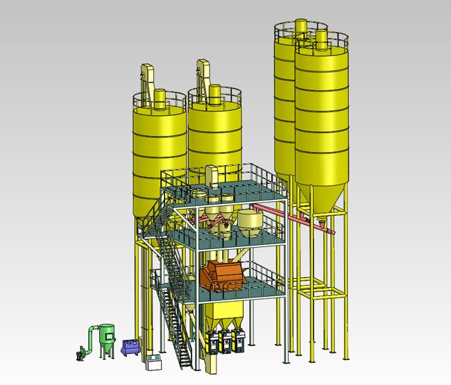 AQ-C全自动普通干混砂浆生产线