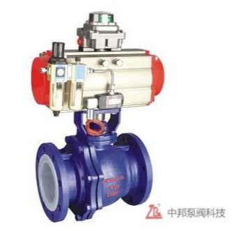 Q641F46-16C气动衬氟球阀