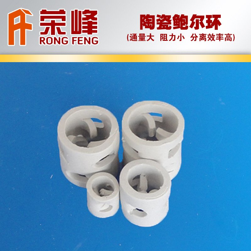 陶瓷鲍尔环填料 喷淋塔鲍尔环陶瓷填料 瓷质鲍尔环填料