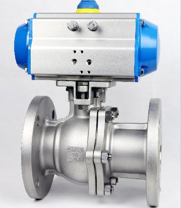 气动法兰高平球阀