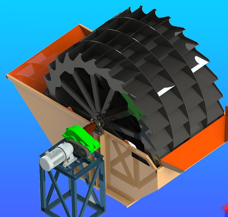 轮斗式洗砂机