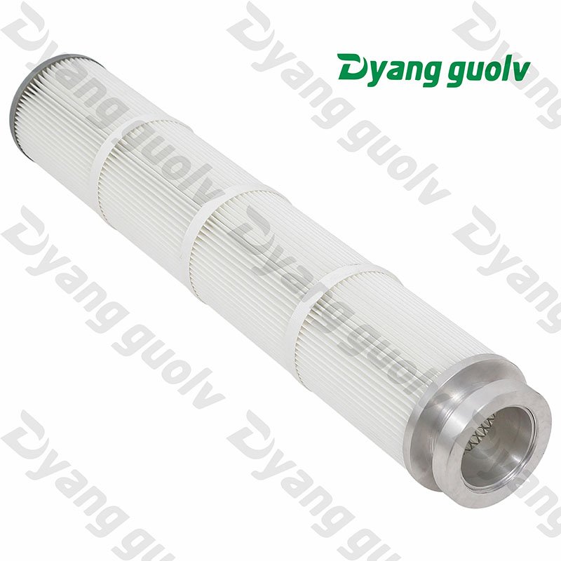 铝盖螺丝螺母式聚酯覆膜-新能源电池粉尘食品制药滤筒