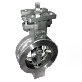 304不锈钢直通偏置板式对夹蝶阀