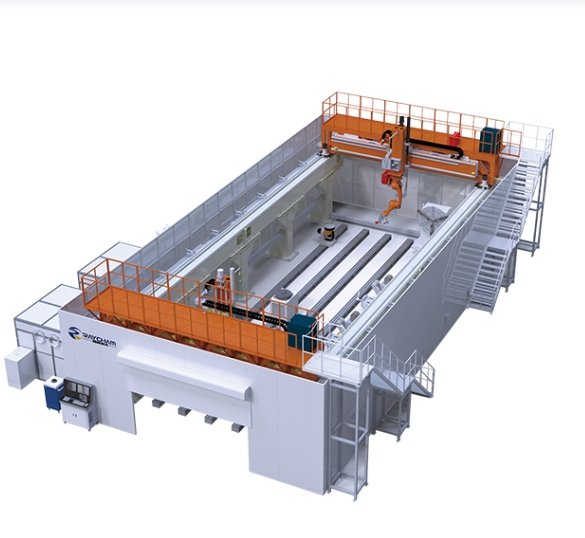 30kW天轨龙门双横梁双机器人焊接平台