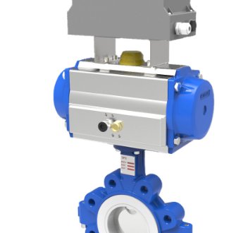 气动凸耳衬氟蝶阀