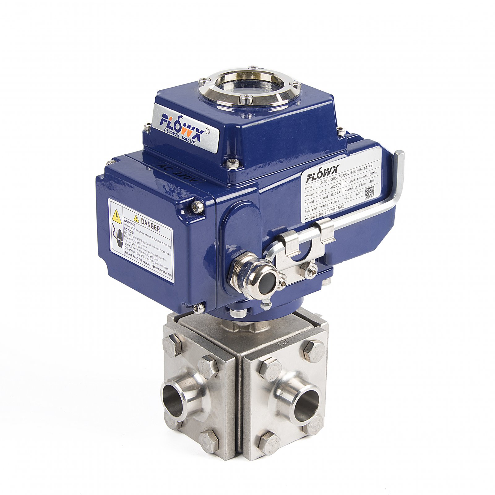 电动四通焊接球阀，电动四通球阀，四通球阀