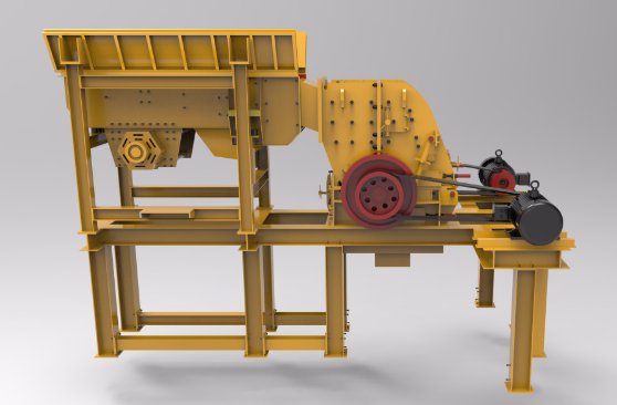 节能型新款二合一重锤式破碎机