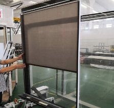 真防火玻璃窗中置卷帘面料