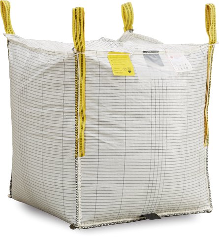 TYPE-C 型集装袋 / 导电集装袋 / 通过互相连接的传导线将静电释放到地面